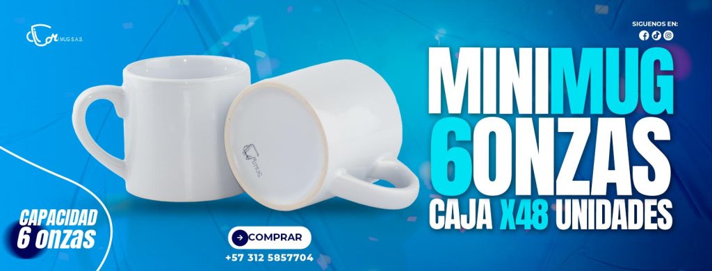 mug 6 onzas blanco