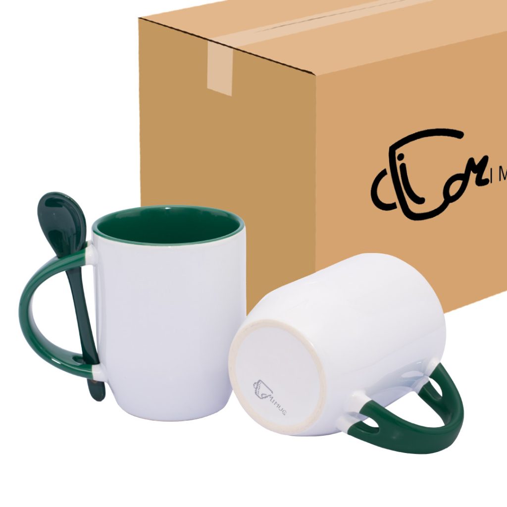 Mug Semicónico Con Cuchara Variado Caja X36 Und - Mi-mug