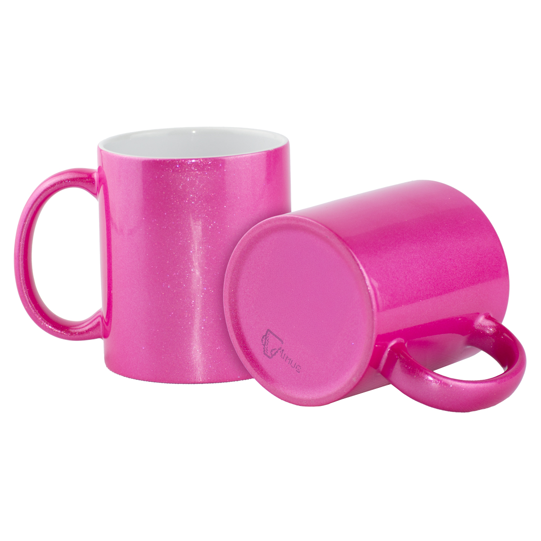mug escarchado glitter 11 oz rosado caja x36 unidades mug escarchado glitter 11 oz rosado caja x36 unidades