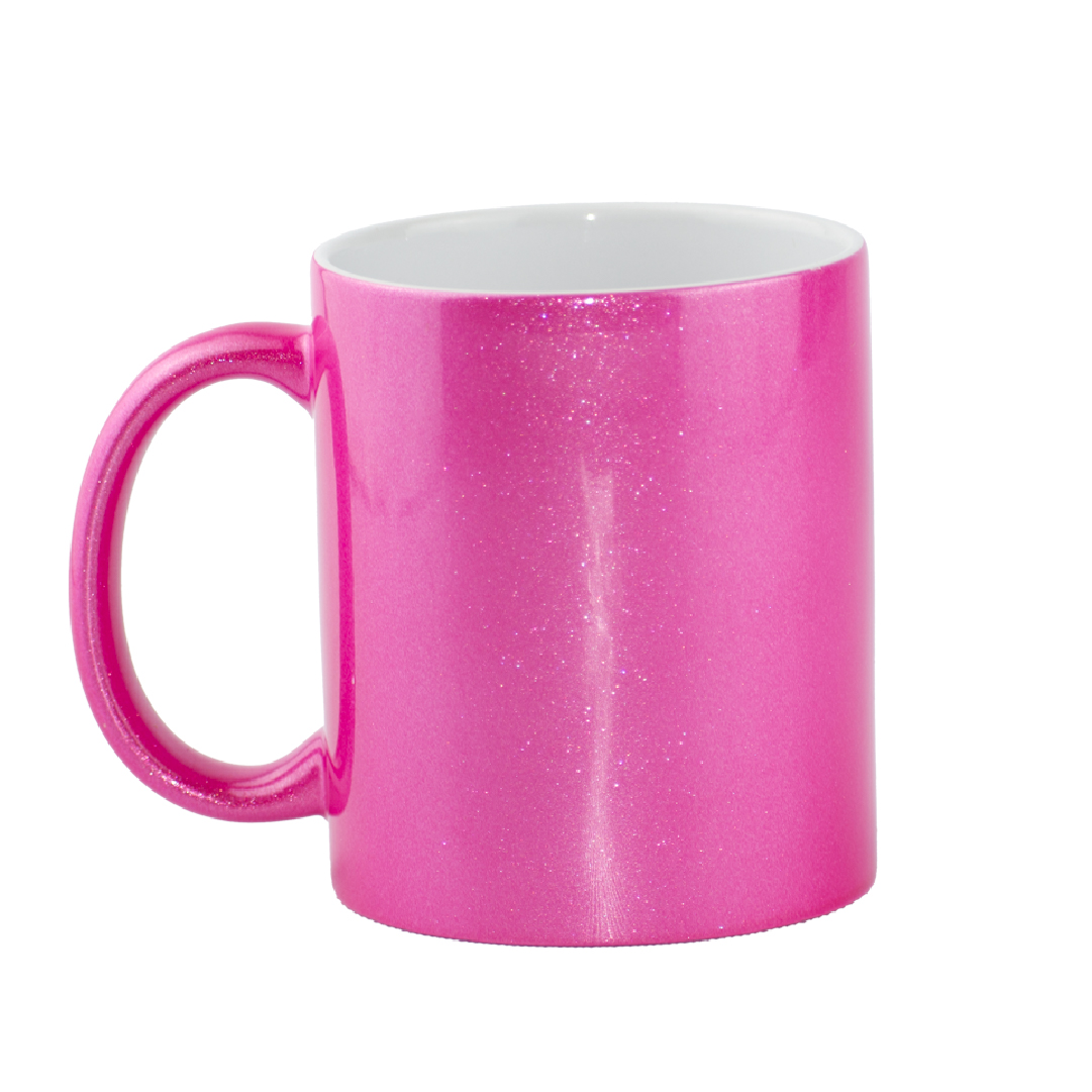 mug escarchado glitter 11 oz rosado caja x36 unidades mug escarchado glitter 11 oz rosado caja x36 unidades